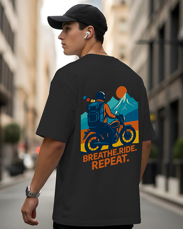 Breath Ride Repeat Men's Oversize T-Shirt