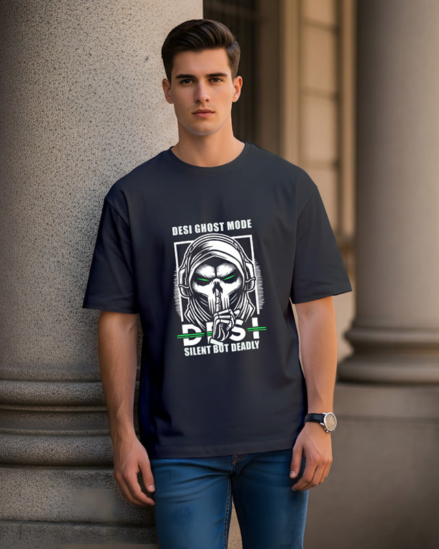 Desi Ghost Mode Oversized T-Shirt