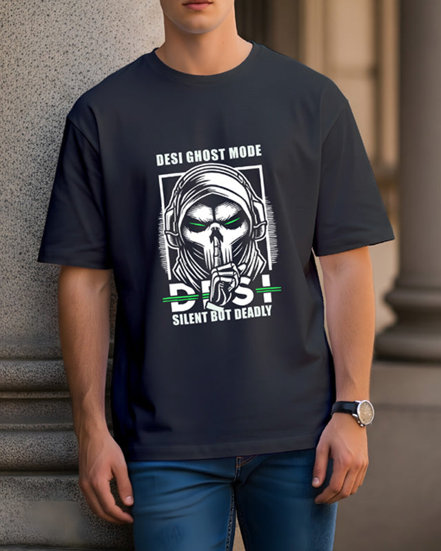 Desi Ghost Mode Oversized T-Shirt