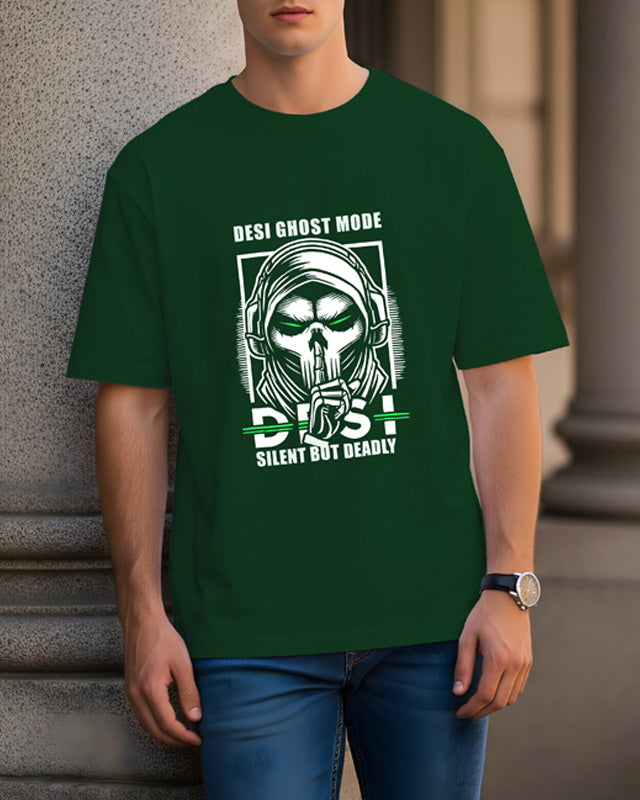 Desi Ghost Mode Oversized T-Shirt