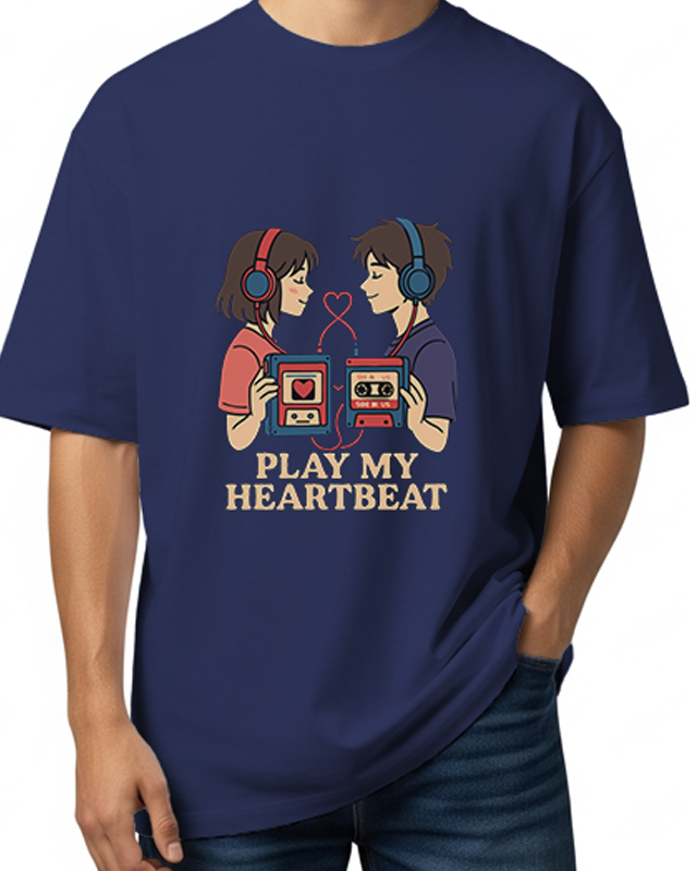PLAY MY HEART BEAT - Oversized T-Shirt