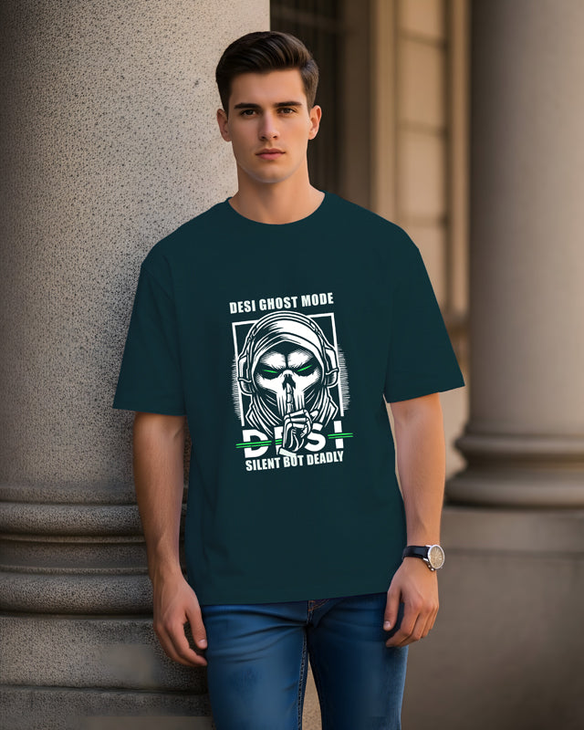 Desi Ghost Mode Oversized T-Shirt