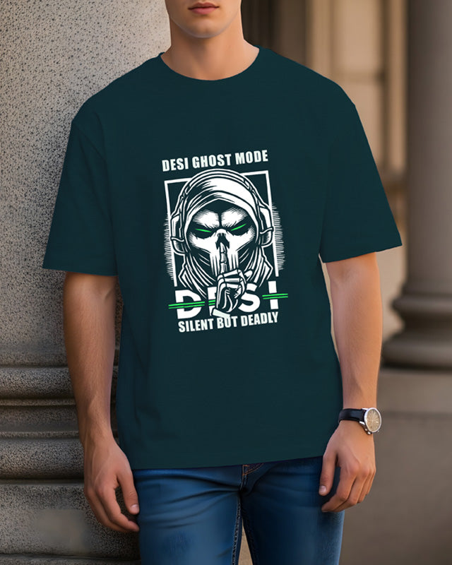 Desi Ghost Mode Oversized T-Shirt
