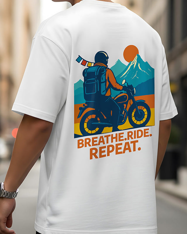BREATHE RIDE REPEAT - Oversized T-Shirt