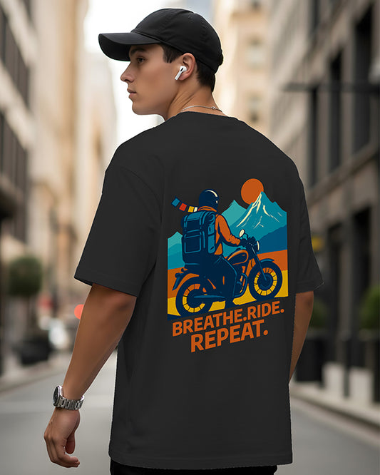 Breath Ride Repeat Men's Oversize T-Shirt