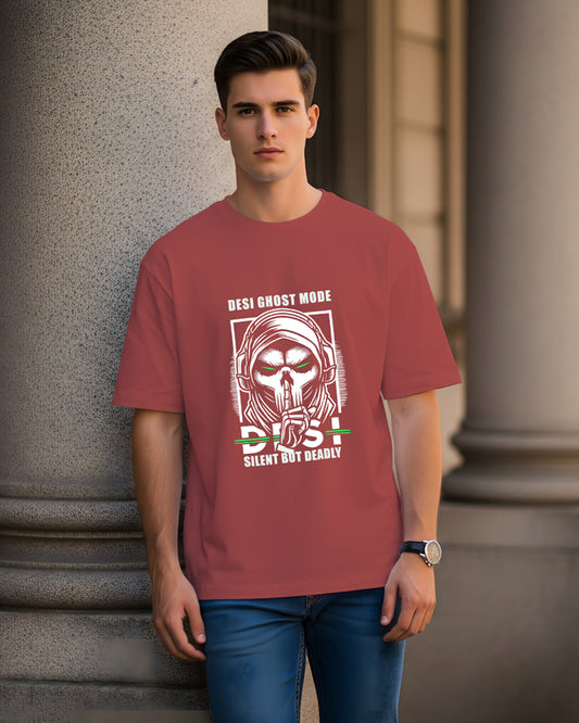 Desi Ghost Mode Oversized T-Shirt