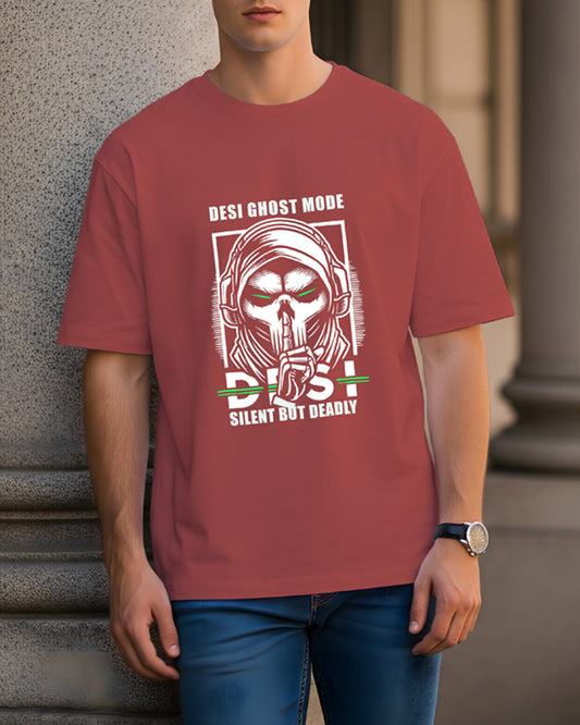 Desi Ghost Mode Oversized T-Shirt