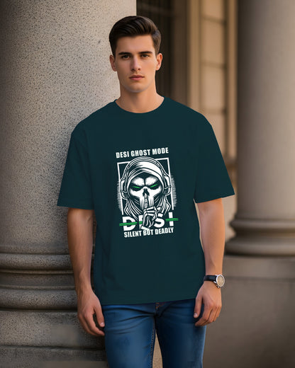 Desi Ghost Mode Oversized T-Shirt