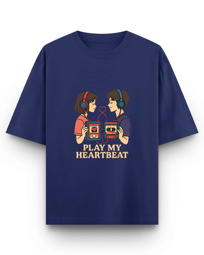 PLAY MY HEART BEAT - Oversized T-Shirt