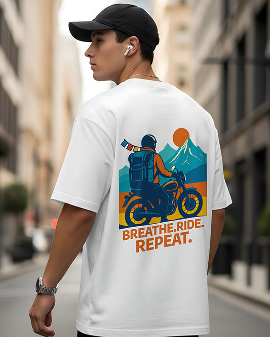 BREATHE RIDE REPEAT - Oversized T-Shirt